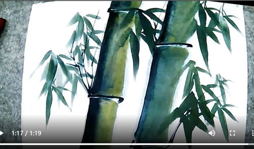 国画竹子零基础学习 零基础学国画教学视频竹子篇,创作竹子作品各种造型技法讲解示范 知识 名师课堂